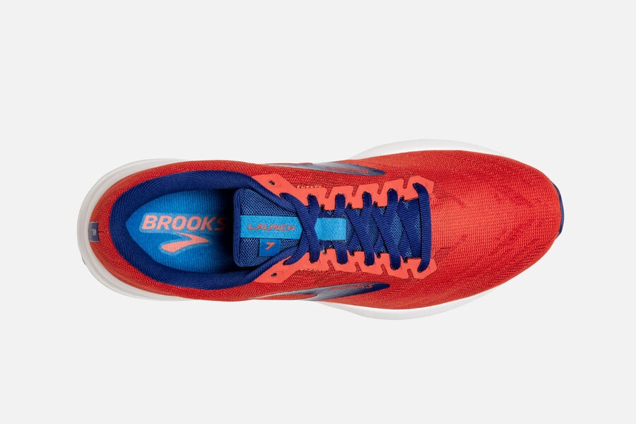 Brooks Israel Launch 7 Road Running Shoes Mens - Orange/Blue - CEM-420859